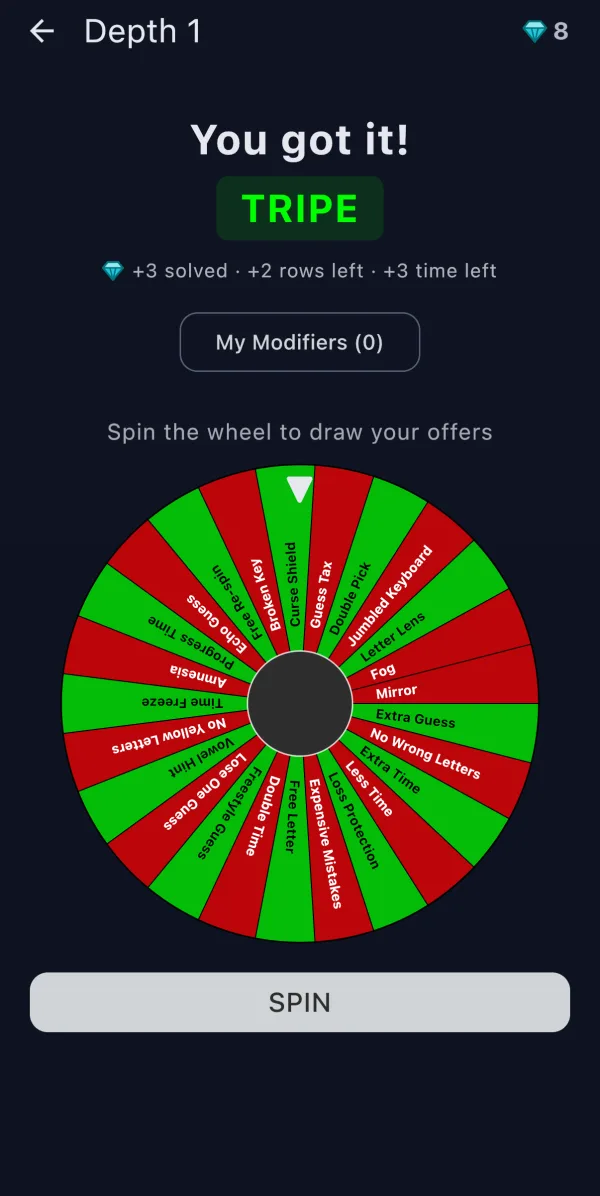 The modifier wheel of boons and curses